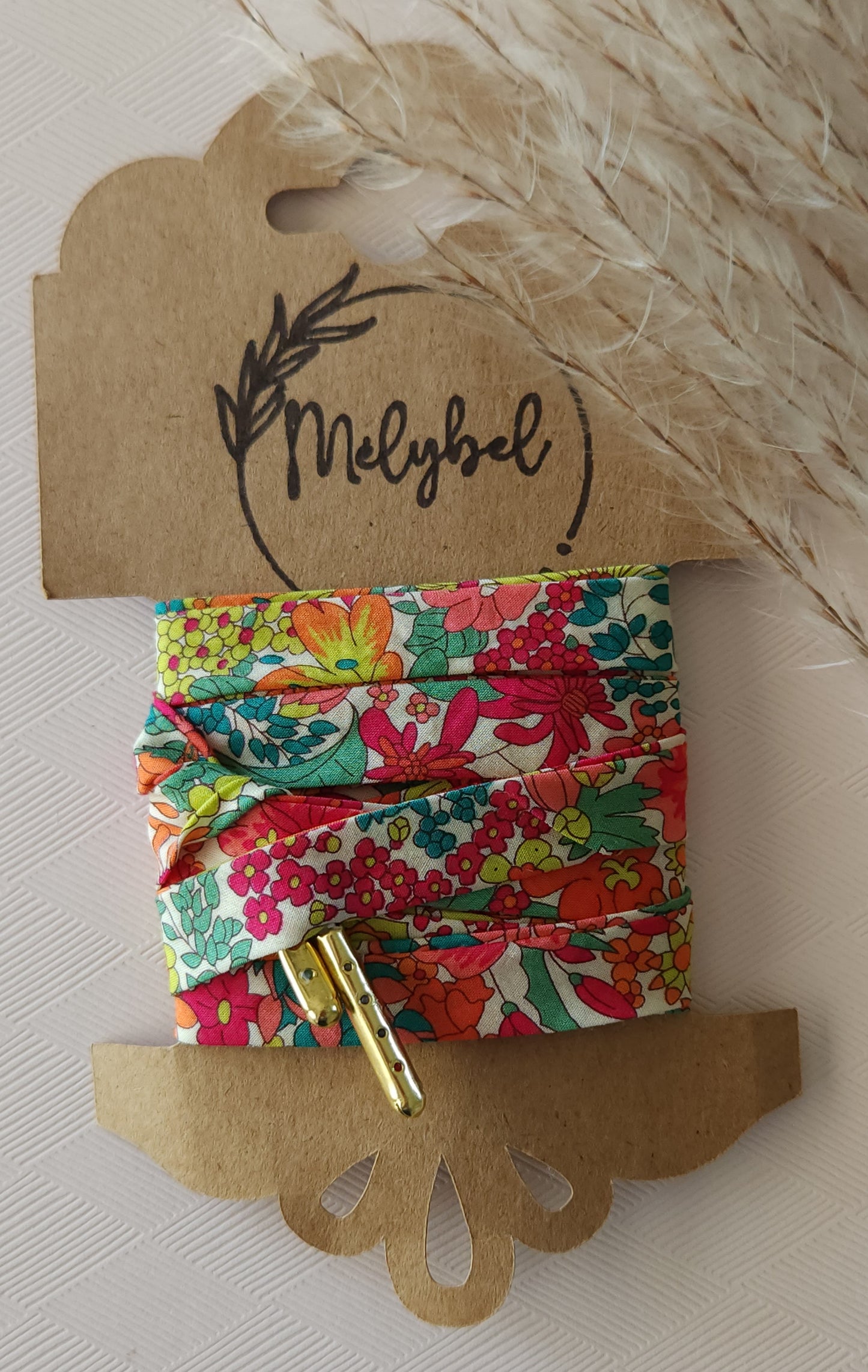 Lacets en tissu Liberty – 10 mm – Faits main