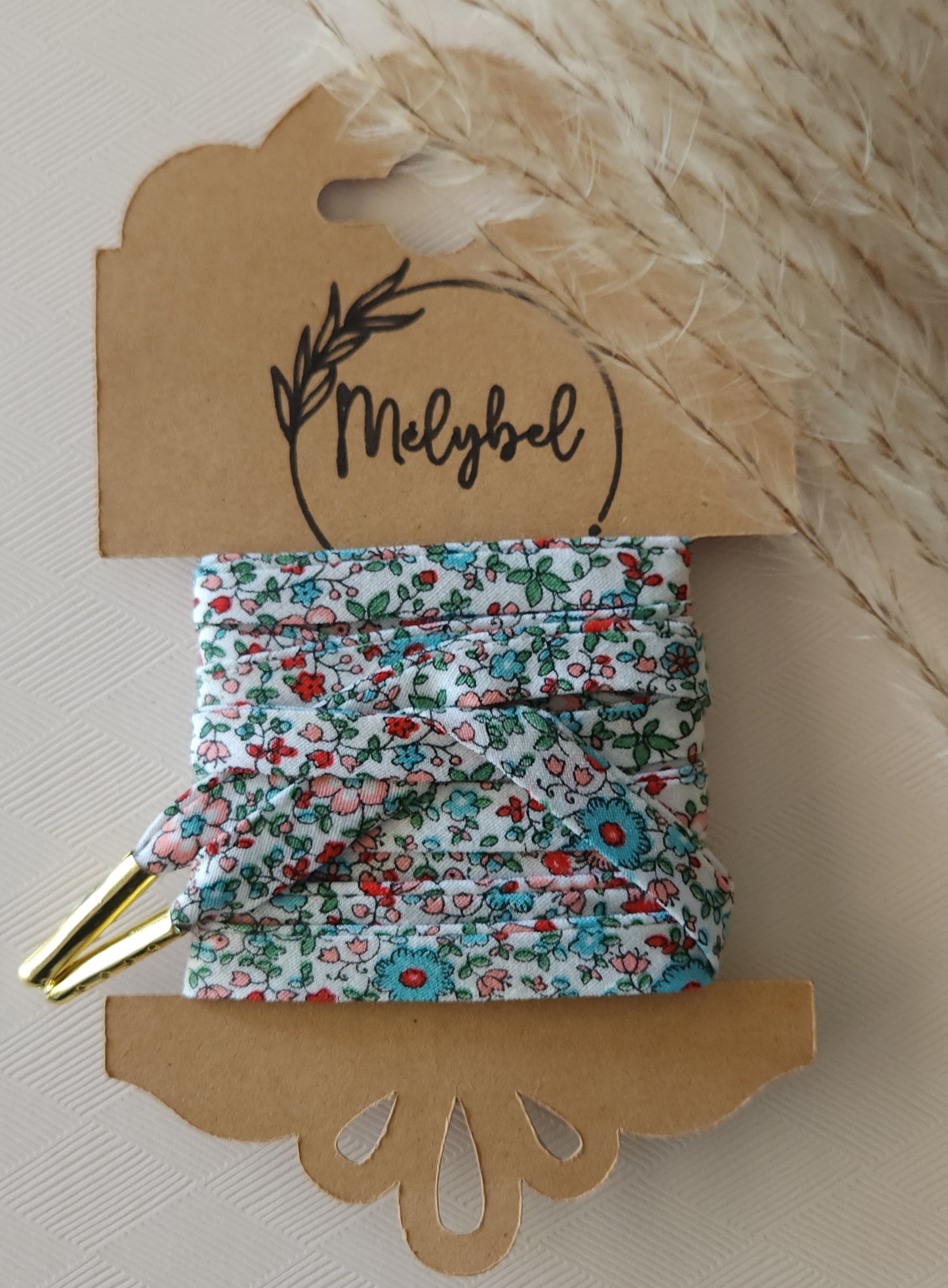 Lacets en tissu Liberty – 10 mm – Faits main