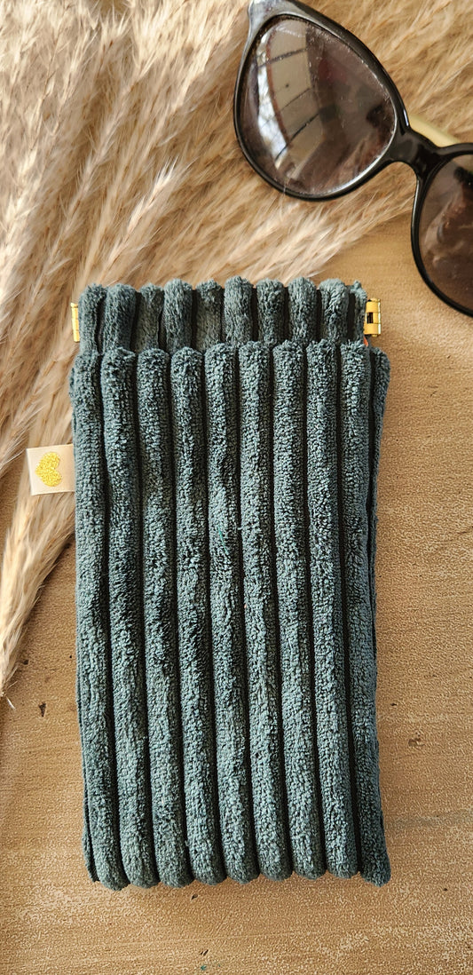 Étui à Lunettes en Velours Côtelé – Fait Main