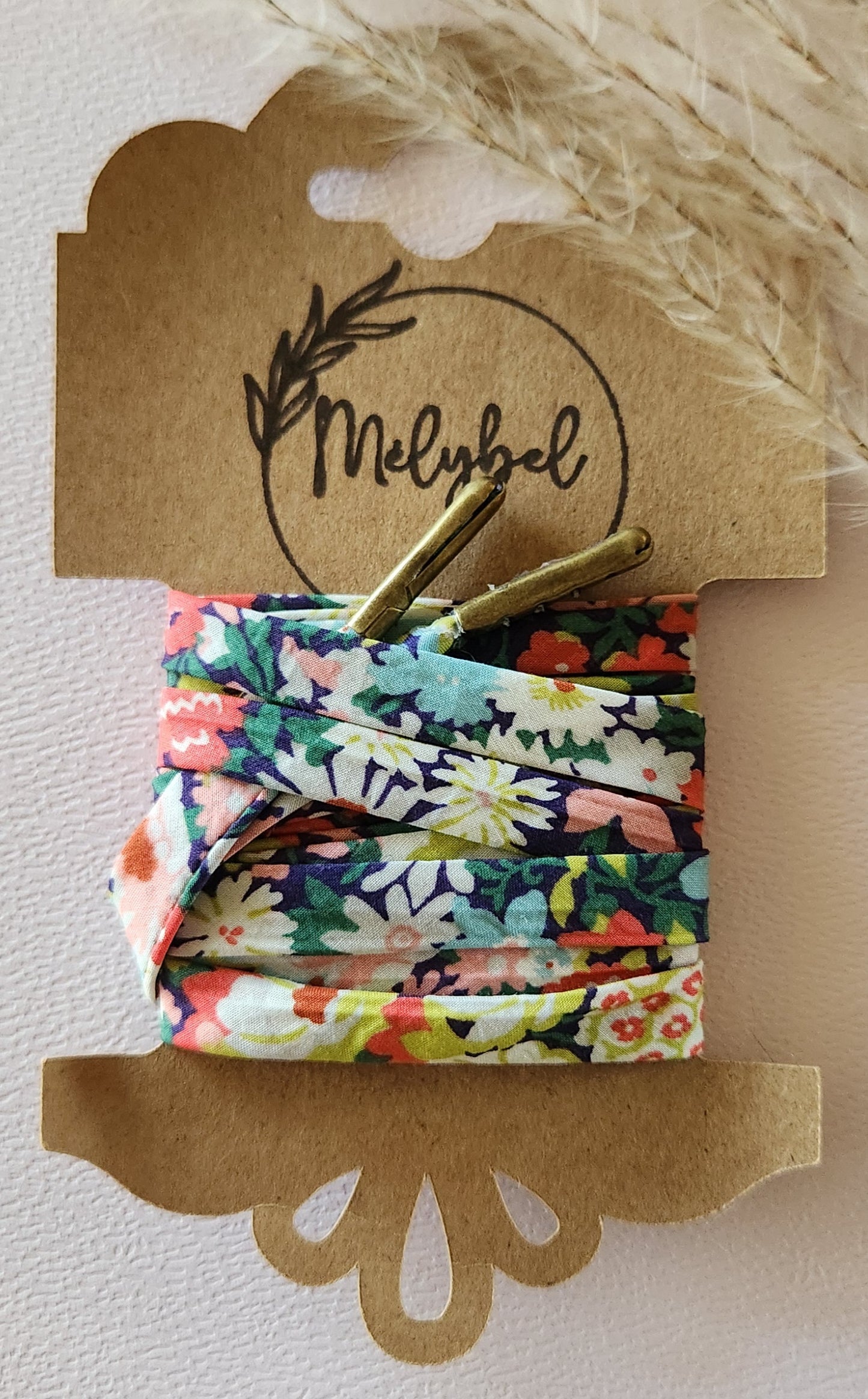 Lacets en tissu Liberty – 10 mm – Faits main