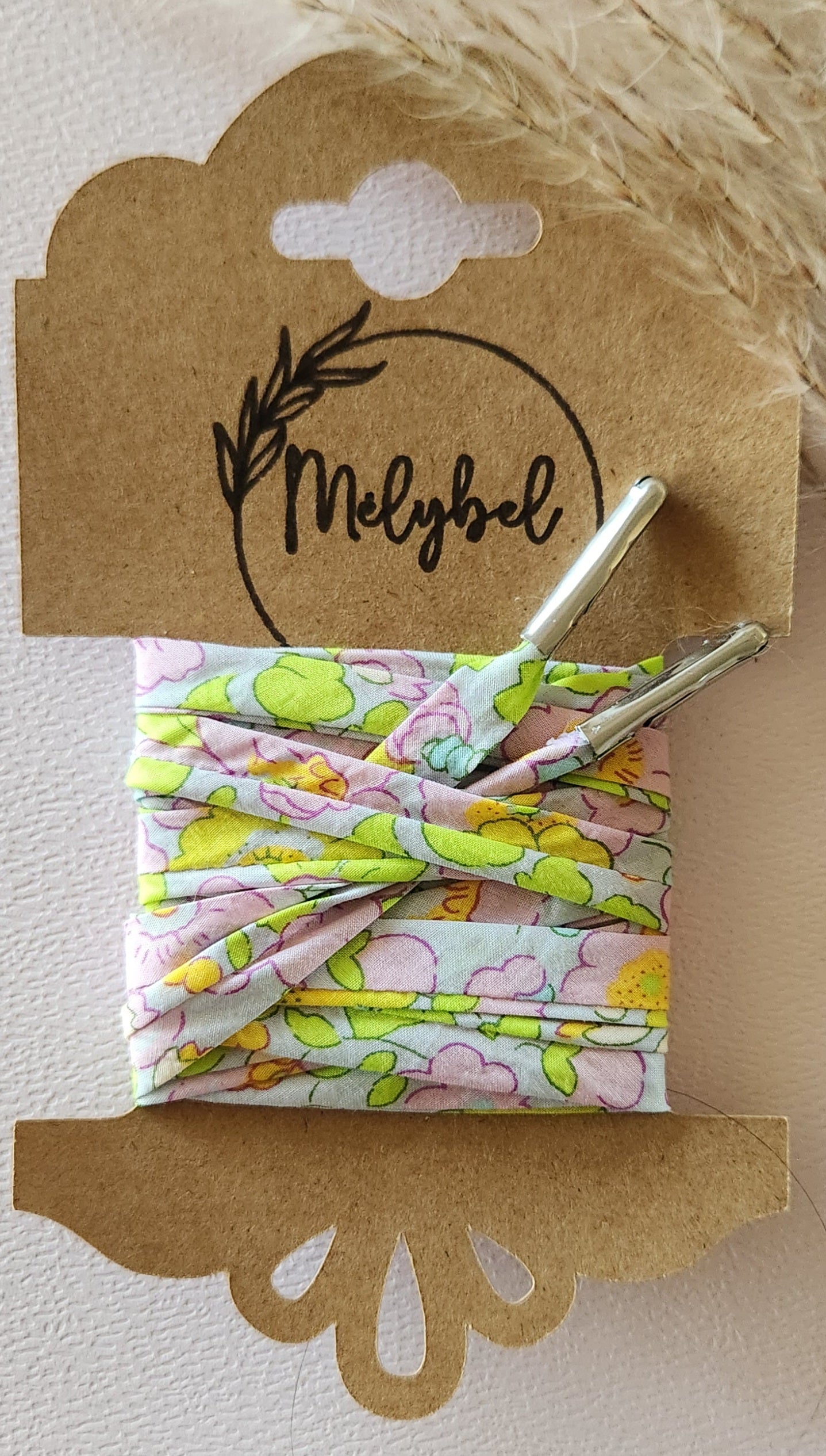 Lacets en tissu Liberty – 10 mm – Faits main