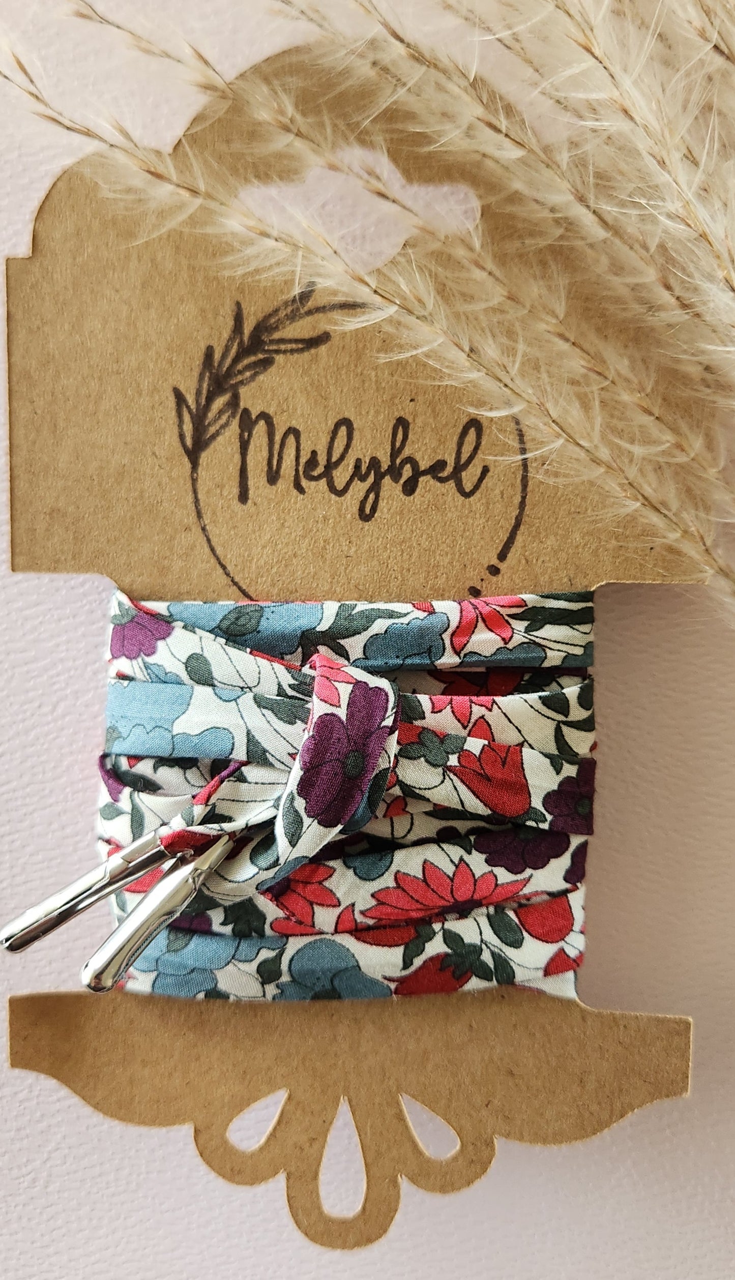 Lacets en tissu Liberty – 10 mm – Faits main
