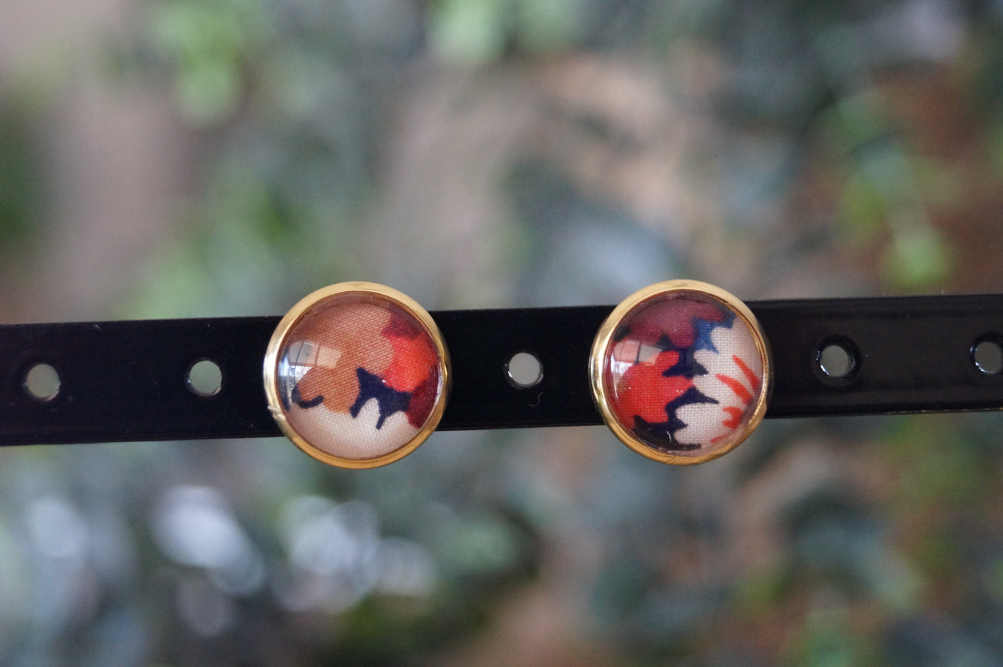 Boucles d'Oreilles Puces Liberty Or 18K Acier Inoxydable 12mm - Bijoux Artisanaux Faits Main - Plusieurs Coloris Disponibles