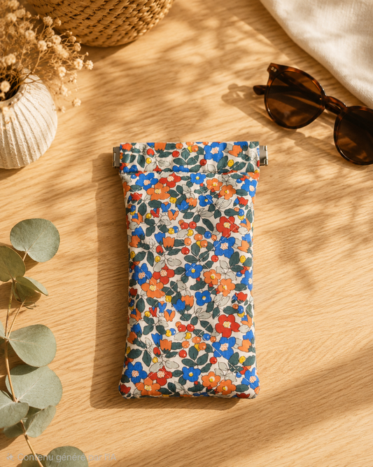 Étui à Lunettes en tissu matelassé – Fait Main