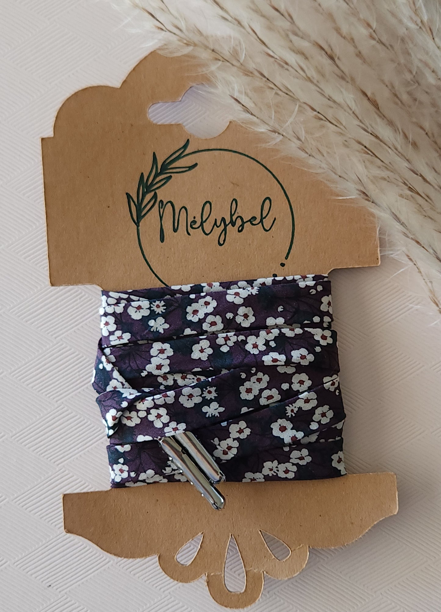 Lacets en tissu Liberty – 10 mm – Faits main