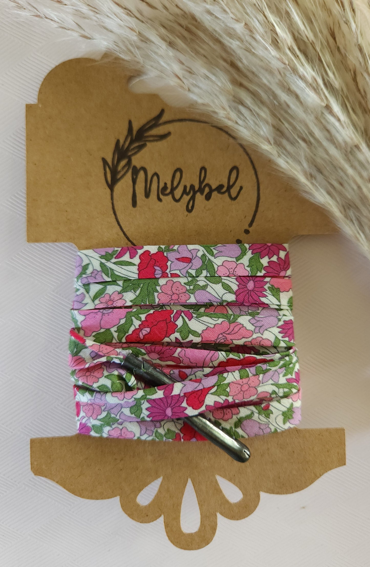 Lacets en tissu Liberty – 10 mm – Faits main