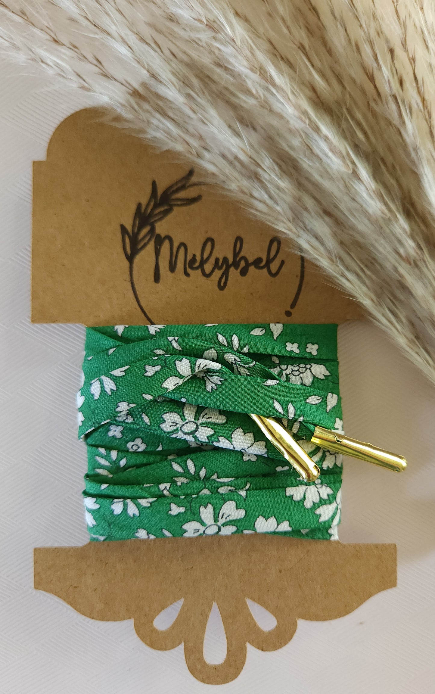 Lacets en tissu Liberty – 10 mm – Faits main