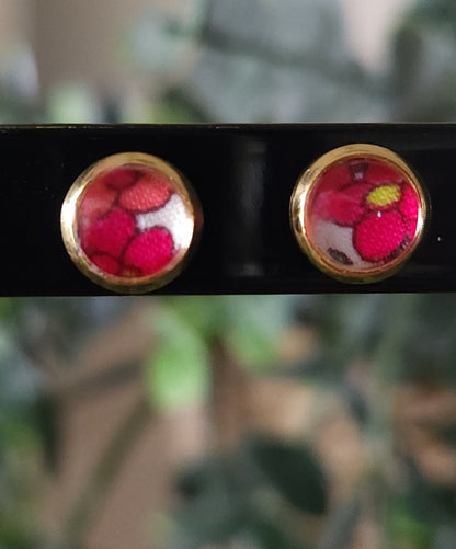 Mini Boucles d'Oreilles Puces Liberty Or 18K Acier Inoxydable 6mm - Bijoux Artisanaux Faits Main - Plusieurs Coloris Disponibles