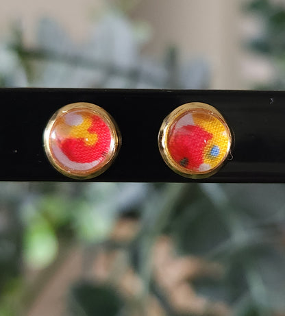Mini Boucles d'Oreilles Puces Liberty Or 18K Acier Inoxydable 6mm - Bijoux Artisanaux Faits Main - Plusieurs Coloris Disponibles