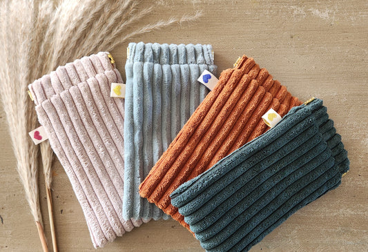 Étui à Lunettes en Velours Côtelé – Fait Main