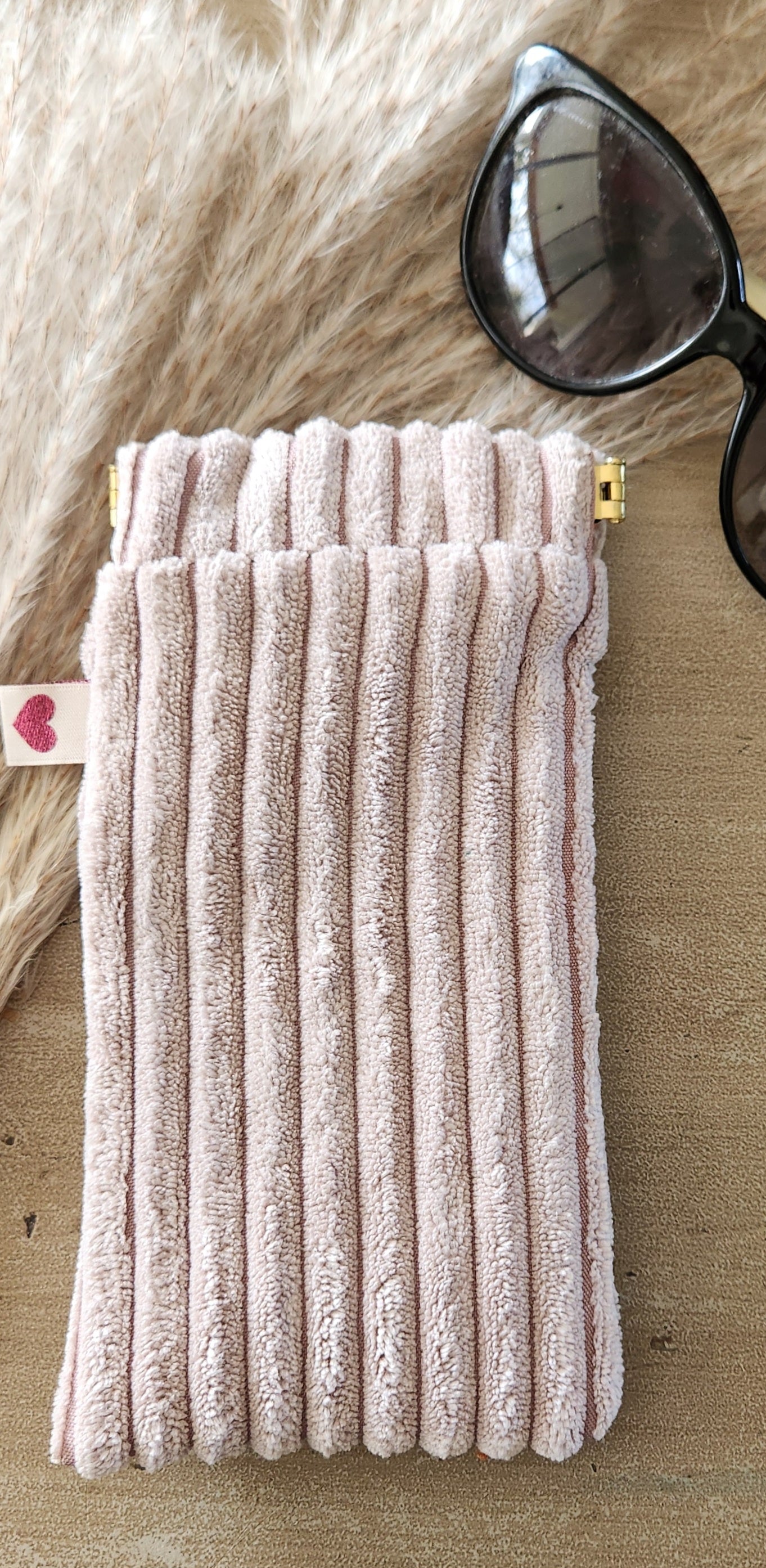 Étui à Lunettes en Velours Côtelé – Fait Main