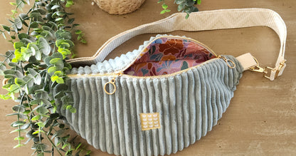 Sac banane en velours côtelé – cousu main