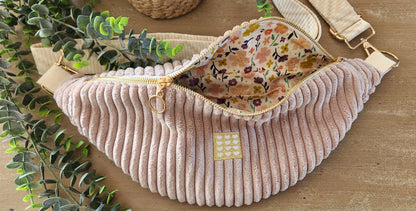 Sac banane en velours côtelé – cousu main