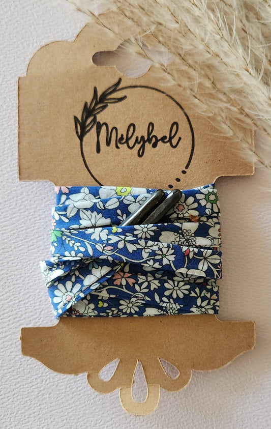 Lacets en tissu Liberty – 10 mm – Faits main