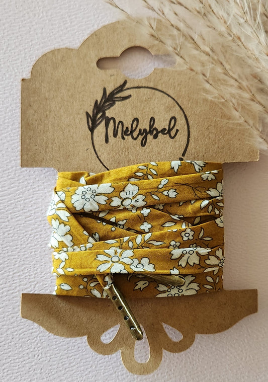 Lacets en tissu Liberty – 10 mm – Faits main