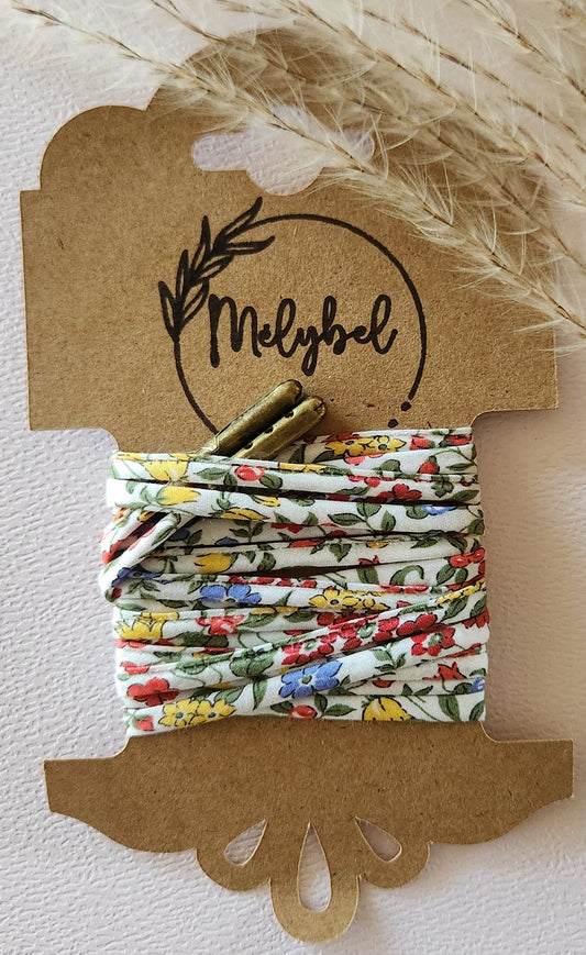 Lacets en cordon Liberty – 5 mm – Faits main