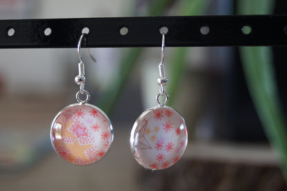 Boucles d'Oreilles Crochet Liberty Argent Vif 18mm - Bijoux Artisanaux Faits Main - Plusieurs Coloris Disponibles