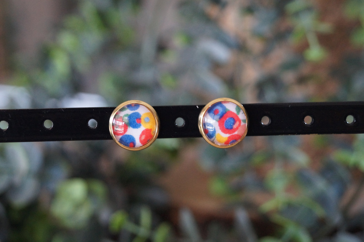 Boucles d'Oreilles Puces Liberty Or 18K Acier Inoxydable 12mm - Bijoux Artisanaux Faits Main - Plusieurs Coloris Disponibles