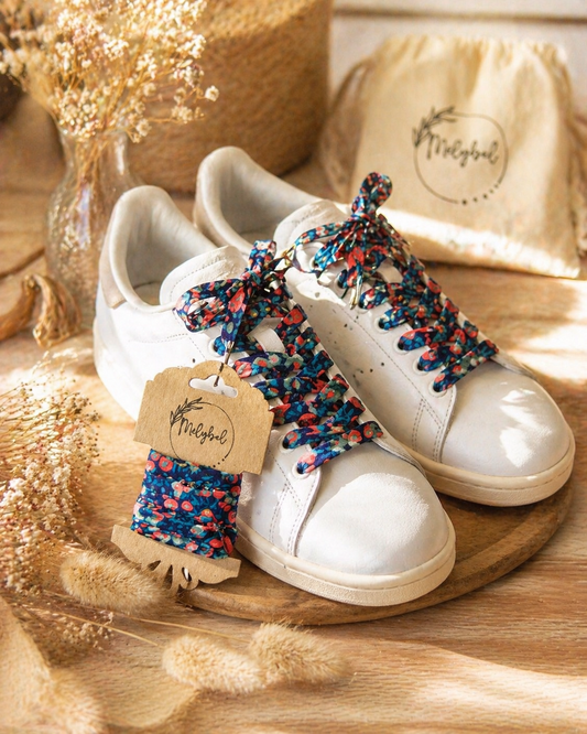 Lacets en tissu Liberty – 10 mm – Faits main