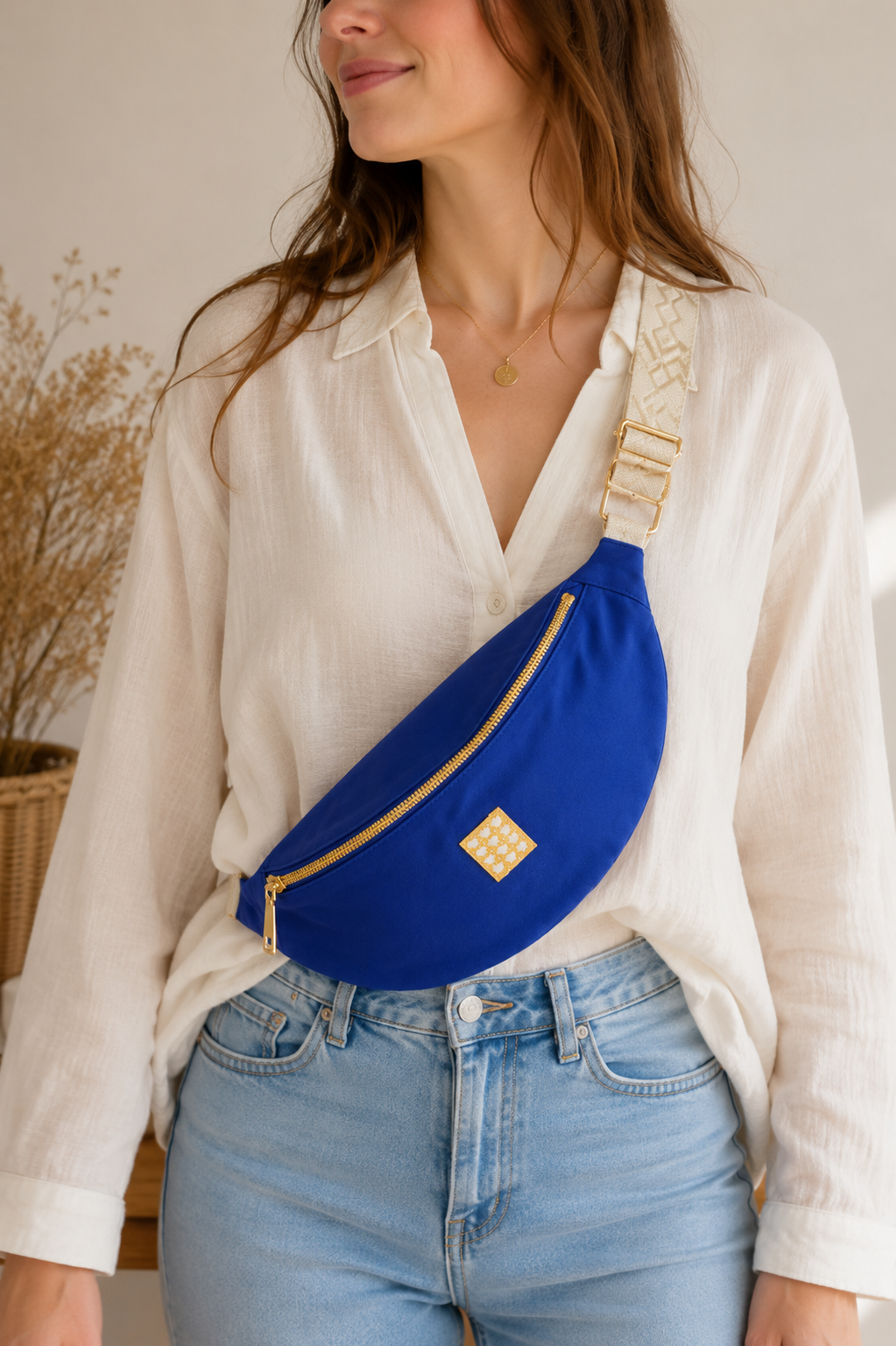 Sac banane en coton épais – cousu main