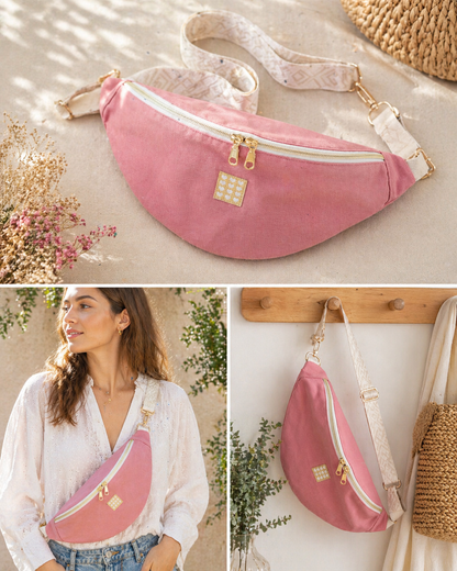 Sac banane en coton épais – cousu main