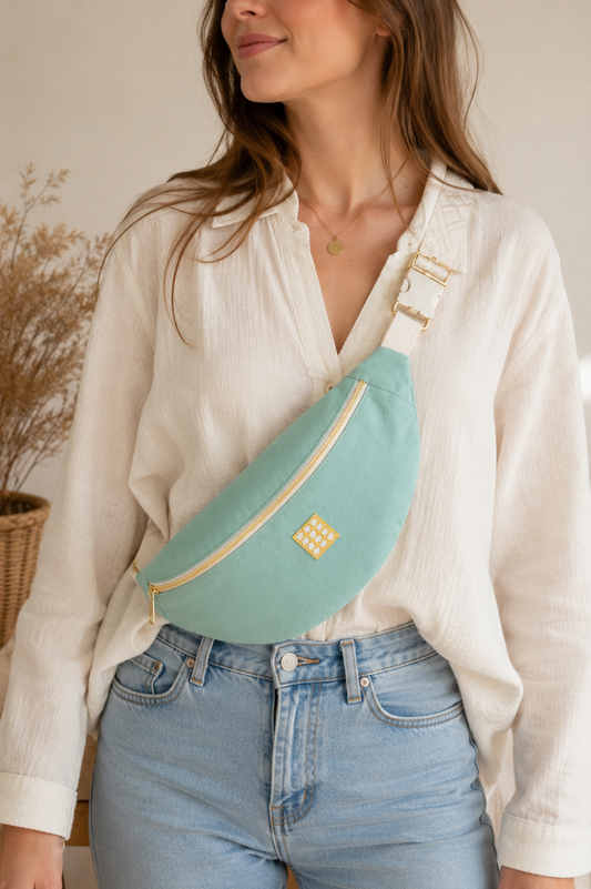 Sac banane en coton épais – cousu main